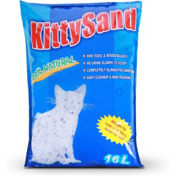 Kitty Sand - Силиконова котешка тоалетна 100% Натурална и Икономична (16 литра)