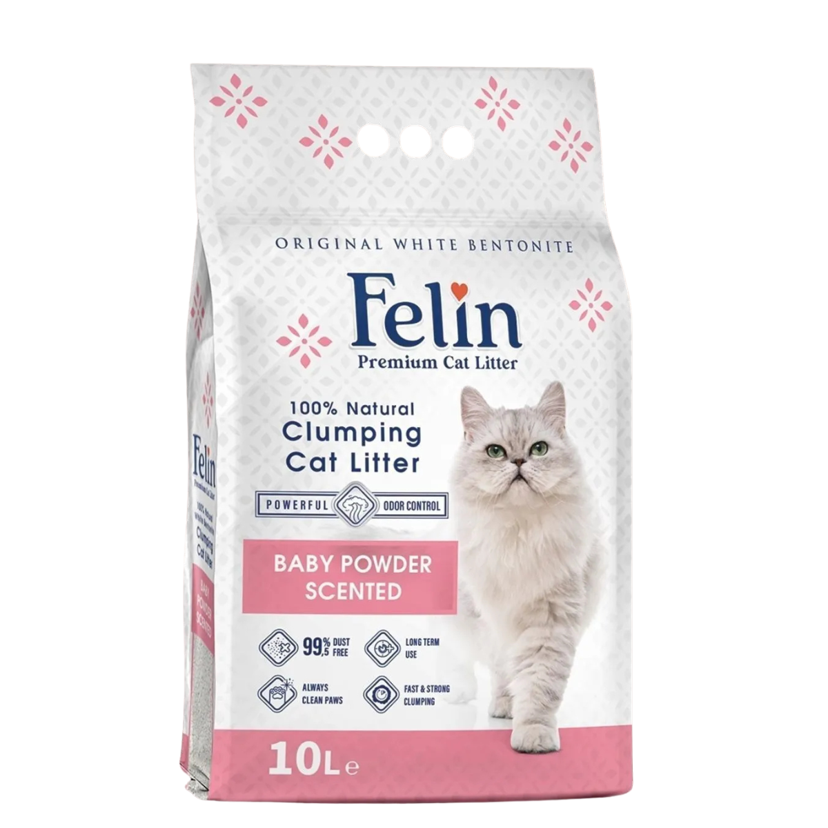 Felin Baby Powder – Котешка тоалетна от бял бентонит с аромат на бебешка пудра (10 литра) 1 Felin Baby Powder – Котешка тоалетна от бял бентонит с аромат на бебешка пудра (10 литра)