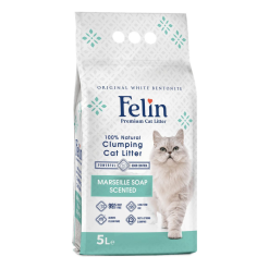 Felin Marseille Soap – Котешка тоалетна от бял бентонит с аромат на Марсилски сапун (5 литра)