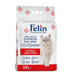 Felin Natural – Котешка тоалетна от бял бентонит Натурална (10 литра)