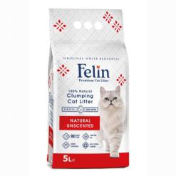 Felin Natural – Котешка тоалетна от бял бентонит Натурална (5 литра)