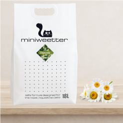 Miniweetter Chamomile – Натурална соева котешка тоалетна с аромат на Лайка (18 литра)