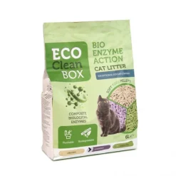 Eco Clean Box Tofu Lavender - Соева постелка за котешка тоалетна с аромат на Лавандула 6L