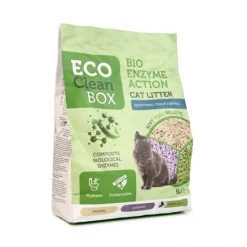 Eco Clean Box Tofu Green Tea - Соева постелка за котешка тоалетна с аромат на Зелен чай 6L
