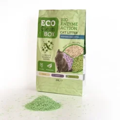 Eco Clean Box Tofu Green Tea - Соева постелка за котешка тоалетна с аромат на Зелен чай 24L