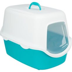Alternative view of Trixie Vico Litter Tray with Hood – Закрита котешка тоалетна Вико в цвят тюркоаз и бяло (40×40×56 см)