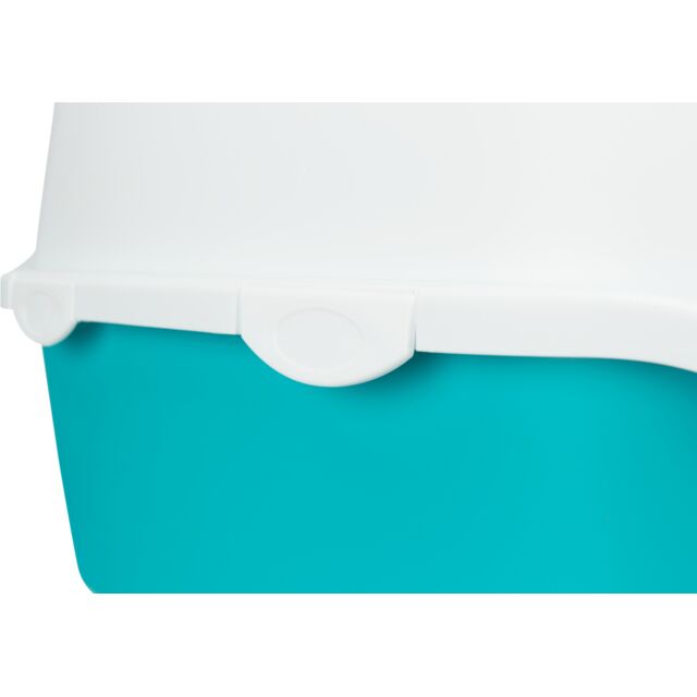 Trixie Vico Litter Tray with Hood – Закрита котешка тоалетна Вико в цвят тюркоаз и бяло (40×40×56 см) 4 Trixie Vico Litter Tray with Hood – Закрита котешка тоалетна Вико в цвят тюркоаз и бяло (40×40×56 см) - Image 4