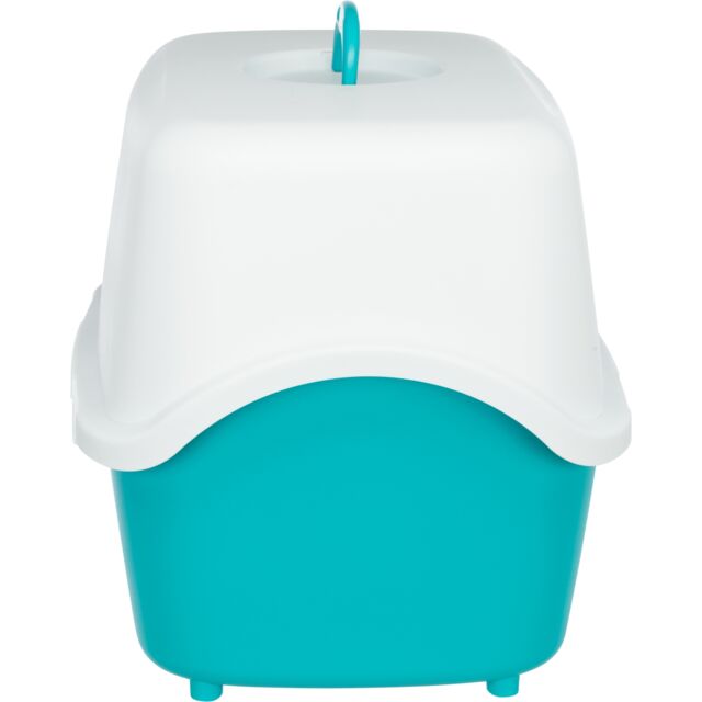 Trixie Vico Litter Tray with Hood – Закрита котешка тоалетна Вико в цвят тюркоаз и бяло (40×40×56 см) 3 Trixie Vico Litter Tray with Hood – Закрита котешка тоалетна Вико в цвят тюркоаз и бяло (40×40×56 см) - Image 3