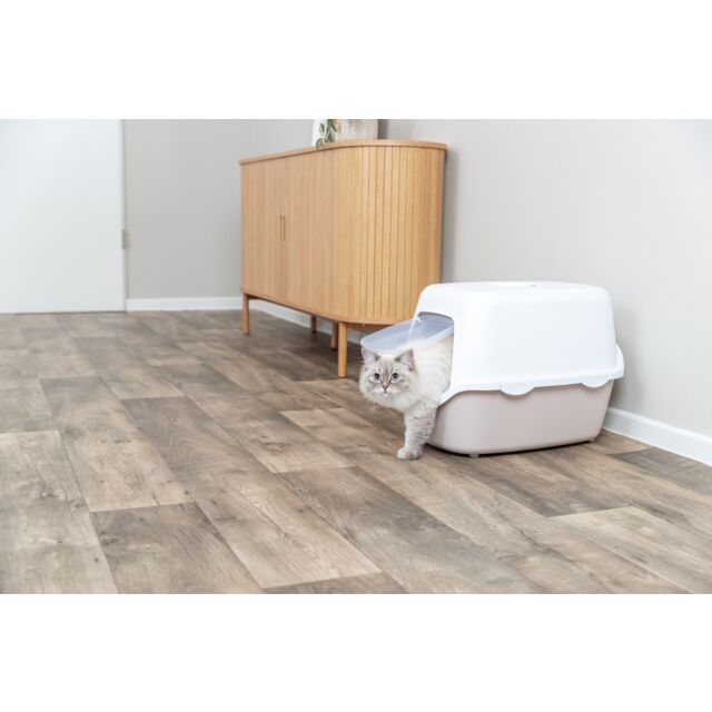 Trixie Vico Litter Tray with Hood – Закрита котешка тоалетна Вико в цвят руж и бяло (40×40×56 см) 3 Trixie Vico Litter Tray with Hood – Закрита котешка тоалетна Вико в цвят руж и бяло (40×40×56 см) - Image 3
