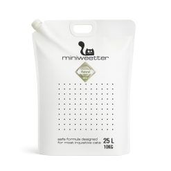 Miniweetter Natural – Натурална соева котешка тоалетна без аромат за чувствителни котки (25 литра)