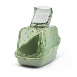 Alternative view of Savic Nestor Marble Amazon Green – Закрита котешка тоалетна с падащ преден панел висок гръб и филтър (56×39×38.5 см) Мрамор Амазонско зелено